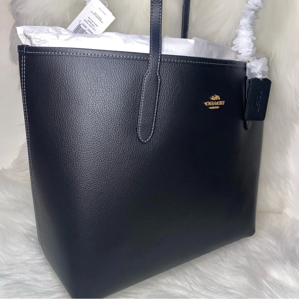 Coach 🖤 leather Tote bag New - Picture 5 of 13